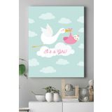 Postermanya (pster15275) Kız Bebek Çocuk Odası Kanvas Tablo 21 x 30