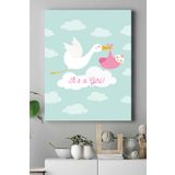 Postermanya (pster15277) Kız Bebek Çocuk Odası Kanvas Tablo 50 x 70
