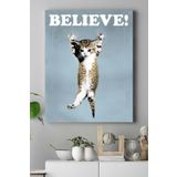 Postermanya (pster15332) Believe Cat Hayvan Kanvas Tablo 21 x 30