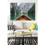 Postermanya (pster15795) Tekne Ve Göl Manzara Kanvas Tablo 40 x 60