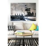 Postermanya (pster15927) Eski Istanbul Boğaz Nostaljik Kanvas Tablo 21 x 30