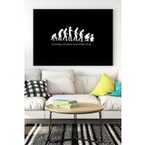 Postermanya (pster15986) Evrim Eğlenceli Mizahi Kanvas Tablo 50 x 70