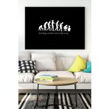 Postermanya (pster15987) Evrim Eğlenceli Mizahi Kanvas Tablo 40 x 60
