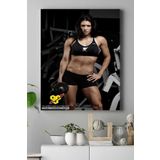 Postermanya (pster16025) Fitness Girl Vücut Geliştirme Body Building Fitness Kanvas Tablo 50 x 70