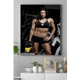 Postermanya (pster16028) Fitness Girl Vücut Geliştirme Body Building Fitness Kanvas Tablo 40 x 60