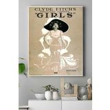 Postermanya (pster16098) Girls Vintage Kanvas Tablo 30 x 40