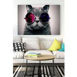 Postermanya (pster16491) Kedi Eğlenceli Mizahi Kanvas Tablo 40 x 60