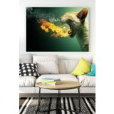 Postermanya (pster16503) Kedi Eğlenceli Mizahi Kanvas Tablo 3 50 x 70
