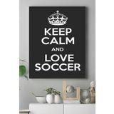 Postermanya (pster16568) Keep Calm And Love Futbol Kanvas Tablo 21 x 30