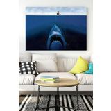 Postermanya (pster16702) Köpek Balığı Eğlenceli Mizahi Kanvas Tablo 21 x 30