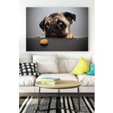 Postermanya (pster16707) Köpekcik Eğlenceli Mizahi Kanvas Tablo 50 x 70