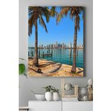 Postermanya (pster17100) Miami Manzara Kanvas Tablo 40 x 60