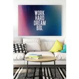 Postermanya (pster17191) Work Hard Dream Big Grişimcilik Kanvas Tablo 40 x 60