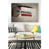 Postermanya (pster17195) Imkansız Unpossible Girişimcilik Kanvas Tablo 50 x 70
