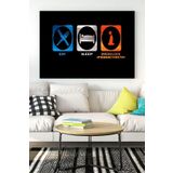 Postermanya (pster17215) Eat - Sleep - Productivity Girişimcilik Kanvas Tablo 21 x 30