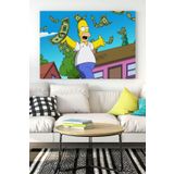 Postermanya (pster17313) Homer Simpsons Çalışması Girişimcilik Kanvas Tablo 21 x 30