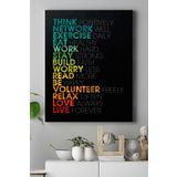 Postermanya (pster17405) Çalışmanın Kuralları Girişimcilik Kanvas Tablo 21 x 30