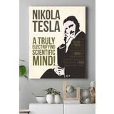 Postermanya (pster17510) Nikola Tesla Bilimsel Kanvas Tablo 2 50 x 70