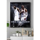 Postermanya (pster17537) Okc Thunder Basketbol Kanvas Tablo 40 x 60