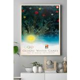 Postermanya (pster17547) Olympic Winter Games Vintage Kanvas Tablo 40 x 60