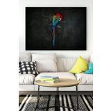 Postermanya (pster17587) Papağan Sanatsal Kanvas Tablo 21 x 30