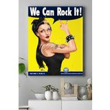 Postermanya (pster17721) We Can Rock It Eğlenceli Mizahi Kanvas Tablo 30 x 40