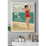 Postermanya (pster18029) Summer Vintage Kanvas Tablo 50 x 70