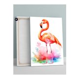 Postermanya (pster1811) Renkli Flamingo Hayvan Kanvas Tablo 30 x 40