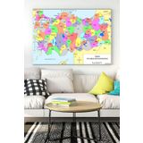 Postermanya (pster18279) Türkiye Haritası Eğitim Kanvas Tablo 21 x 30