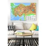 Postermanya (pster18285) Türkiye Haritası Eğitim Kanvas Tablo 2 50 x 70