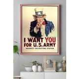 Postermanya (pster18321) Uncle Sam Eğlenceli Mizahi Kanvas Tablo 21 x 30