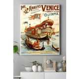 Postermanya (pster18385) Venedik Vintage Manzara Kanvas Tablo 40 x 60