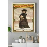 Postermanya (pster18435) When Women Love Vintage Kanvas Tablo 30 x 40
