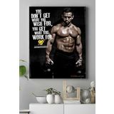 Postermanya (pster18445) Work For Vücut Geliştirme Body Building Fitness Kanvas Tablo 50 x 70
