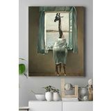 Postermanya (pster18479) Yalnız Zürafa Sanatsal Kanvas Tablo 21 x 30