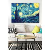 Postermanya (pster18559) Vincent Van Gogh Yıldızlı Gece Sanatsal Kanvas Tablo 21 x 30