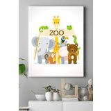 Postermanya (pster18597) Zoo Çocuk Odası Kanvas Tablo 30 x 40