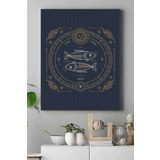 Postermanya (pster18659) Balık Burcu Tasarım Kanvas Tablo 50 x 70