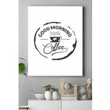 Postermanya (pster18781) Good Morning Drink Coffee Kahve Mutfak Kanvas Tablo 40 x 60