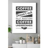 Postermanya (pster18785) Coffee Unterstands Kahve Mutfak Kanvas Tablo 30 x 40