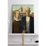 Postermanya (pster18829) American Gothic - Grant Wood Sanatsal Kanvas Tablo 21 x 30