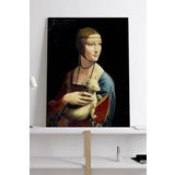 Postermanya (pster18933) Lady Ermine Kakımlı - Vinci Sanatsal Kanvas Tablo 50 x 70