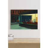 Postermanya (pster18956) Nighthawks-gece Kuşları-edward Hopper Sanatsal Kanvas Tablo 21 x 30