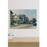 Postermanya (pster19000) Sun On Prospect Street - Edward Hopper Sanatsal Kanvas Tablo 50 x 70