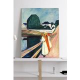 Postermanya (pster19014) The Girls On The Bridge - Edvard Munch Sanatsal Kanvas Tablo 30 x 40