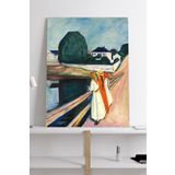 Postermanya (pster19016) The Girls On The Bridge - Edvard Munch Sanatsal Kanvas Tablo 50 x 70