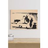 Postermanya (pster19079) Toros - Pablo Picasso Sanatsal Kanvas Tablo 40 x 60