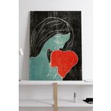 Postermanya (pster19091) Two Heart - Edvard Munch Sanatsal Kanvas Tablo 40 x 60