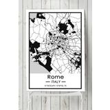 Postermanya (pster19650) Italya Roma Harita Dekoratif Tasarım Poster 40 x 60