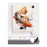 Postermanya (pster2031) Koi Japon Balığı Hayvan Poster - Afiş - Dekoratif Duvar Posteri 80 x 115